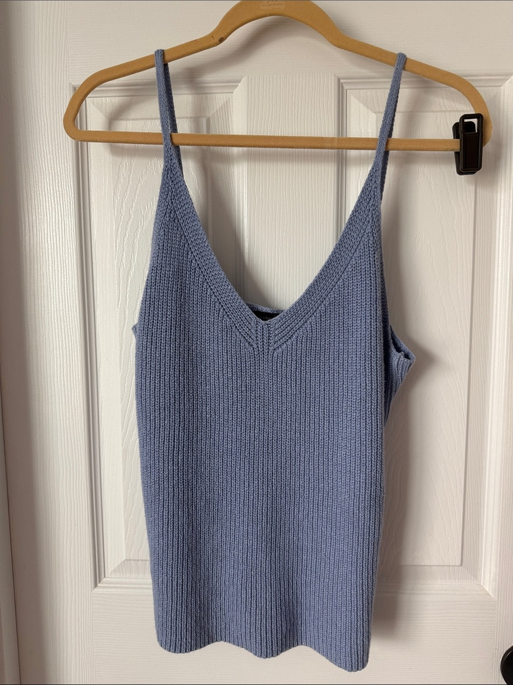 Banana Republic Light Blue Ribbed V-Neck Tank
